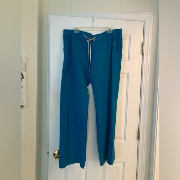 GUESS Linen 👖 pants- turquoise with silver tone details - Picture 2 of 8